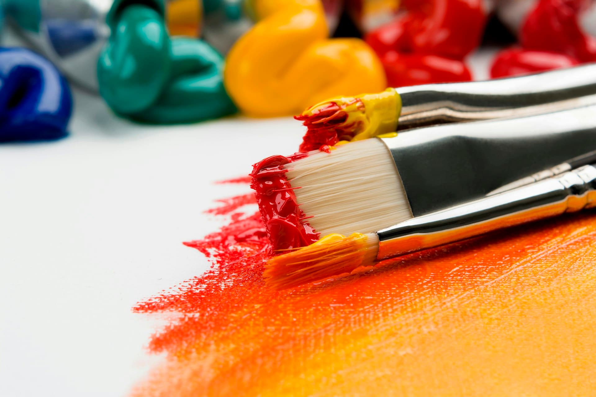 Paint color swatches and spectrum samples